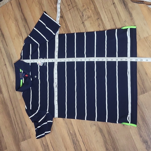 POLO RALPH LAUREN 2016 Ryder Cup Hazeltine Polo Golf Shirt Blue/White YXL - Picture 11 of 11